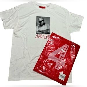 4Hunnid Slim short sleeve white t-shirt‎ top size large